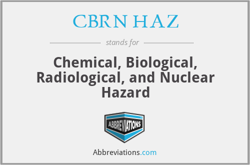 CBRN HAZ - Chemical, Biological, Radiological, and Nuclear Hazard